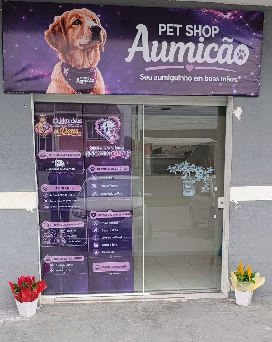 Fachada do Pet Shop Aumicão